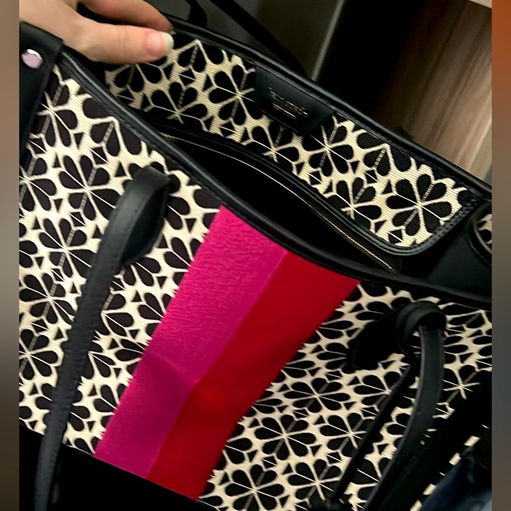 Kate Spade Floral Black and Pink Tote Bag